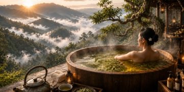 Tắm Trà Cổ Thụ Trên Mây- Câu trả lời của Nghĩa Lộ cho xu hướng wellness toàn cầu